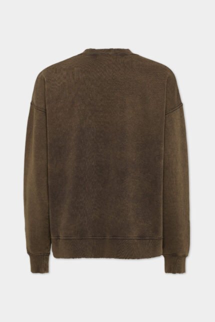 Loose Fit Raw Edge Crewneck