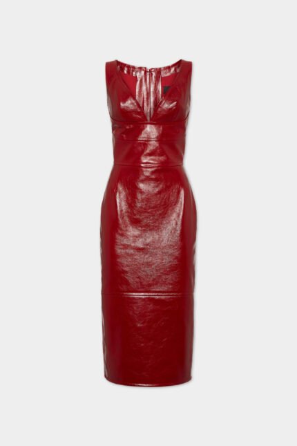 Glossy Leather Dress
